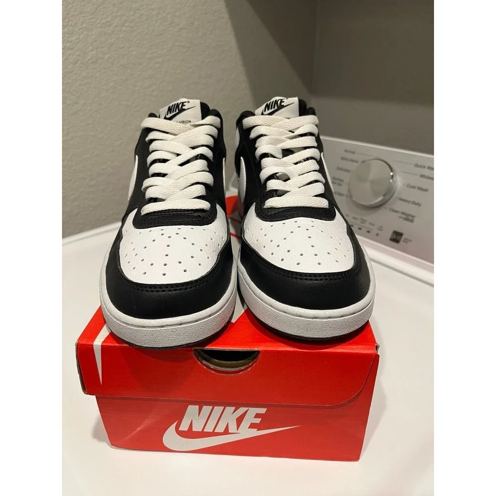 Nike Court Vision Low Panda Black White Men’s Size 8 Shoes w/ Box